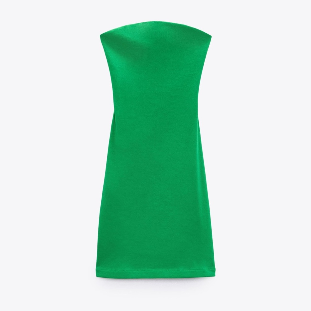 Green Zara Strapless Dress